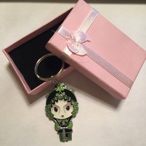 Chinese opera character enamel keychain